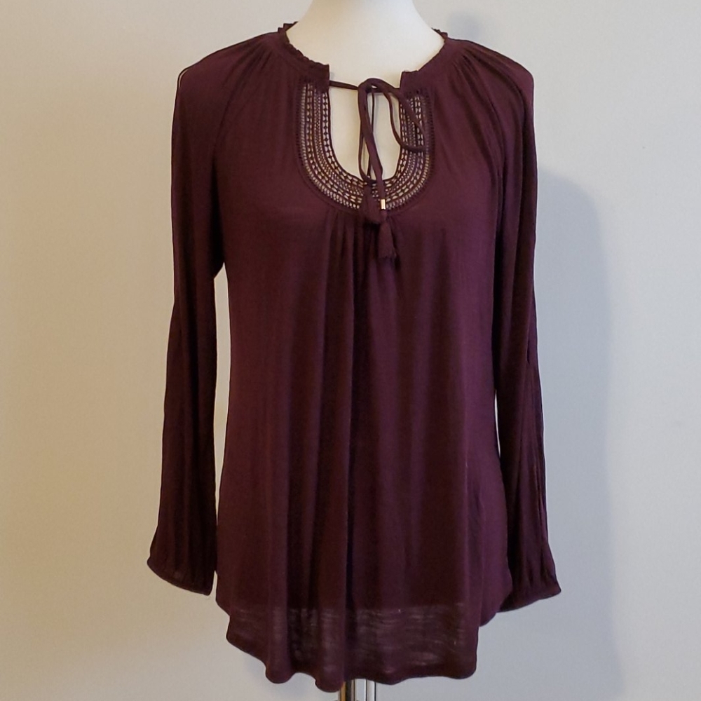 White House Black Market Peasant Blouse
